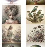 Fairybells 3D setje 9 - Groen Lila en Zalm