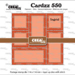 Snijmal Cardzz  no. 550, Postzegelframe Ingrid - Crealies