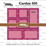Snijmal Cardzz  no. 551, Postzegelframe Jette  - Crealies