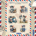 Juffrouw Muis Knipsel - De Postbode