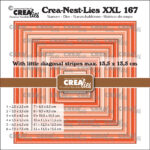Crealies snijmal Crea-Nest-Lies XXL Vierkanten met kleine schuine streepjes