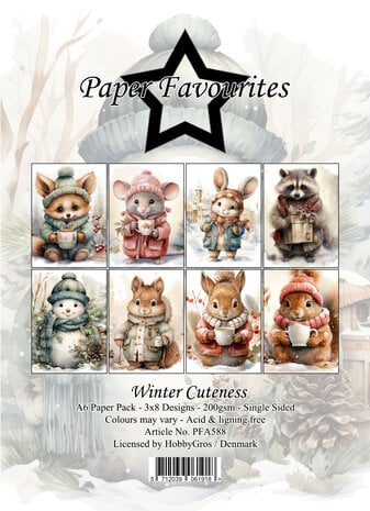 Paper Favourites – Winter Cuteness A6 – PFA588