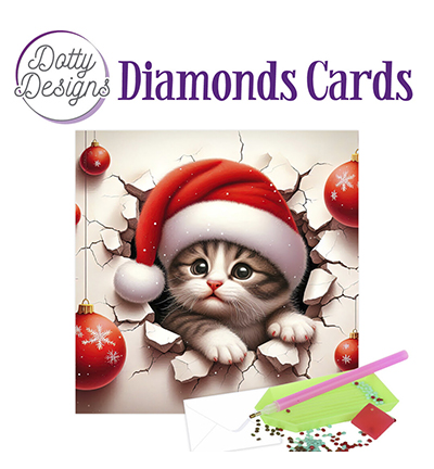 Diamond Cards,  Christmas Kitten