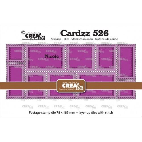 Cardzz stansen no. 526, Postzegelframe slimline Nicole