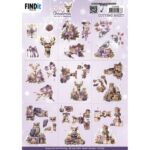 3D Cutting Sheet - Berries Beauties - Pastel Purple Christmas - Mini