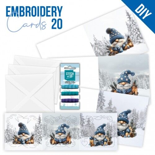 Stitch and Do Cards 20 – Berries Beauties – Gnomie Christmas