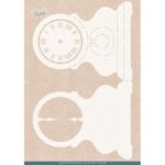 Stencil - Card Deco Essentials - Timeless Christmas - Timeless Clock Card A4