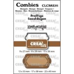 Crealies Snijmal + stempel - Combies Stempelsset Kerst 01: 2 teksten + 1 tag/label