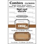 Crealies Snijmal + stempel - Combies Stempelsset Overlijden 01: 2 teksten + 1 tag/label