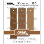 Crealies Snijmal -  Rechte labels met stiklijn