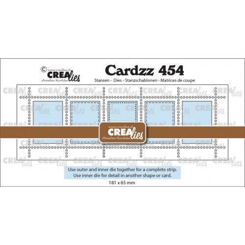 Crealies Snijmal –  Postzegelstrip XL 5x verticale rechthoeken