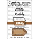 Crealies Snijmal + stempel -  Combies Stempelset Baby 01: 2 teksten + 1 tag/label