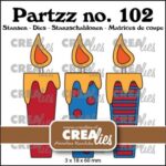 Crealies Snijmal -  3 Kaarsen