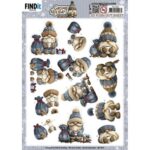 3D Pushout Sheet - Berries Beauties - Gnomie Holidays - Navy