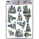 3D Pushout Sheet - Berries Beauties - Gnomie Holidays - Emerald