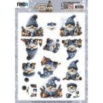 3D Pushout Sheet - Berries Beauties - Gnomie Holidays - Blue
