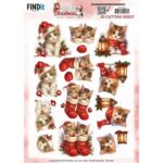 3D Cutting Sheet - Berries Beauties - A Very Furry Christmas - Kitten