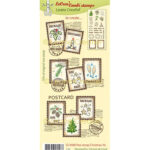 Leane Creatief - Combi clear stamp, Kerst postzegels NL