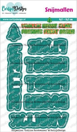Carlijn Design – snijmallen Outline Kerstwensen – CDSN-0326