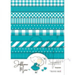 Juffrouw Muis Tiny Cardstock A5 - Turquoise