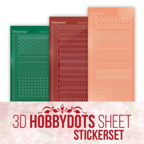 Stickerset 3D Hobbydots Sheet – Berries Beauties – Red Roses