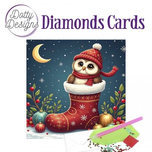 Dotty Designs Diamond Cards – Christmas Owl 1