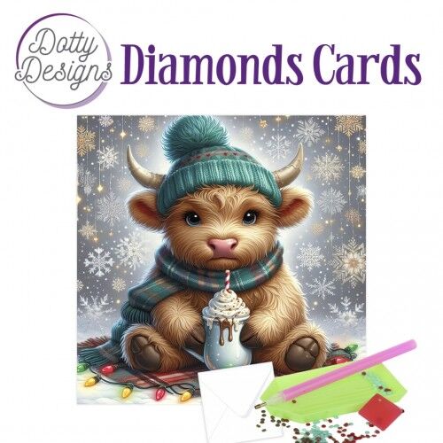 Dotty Designs Diamond Cards – Christmas Cow 1