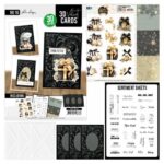 3D Velvet Cards A6 - Golden Whisper