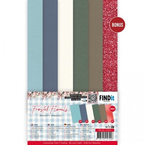 Linen Cardstock Pack – Berries Beauties – Frosted Florals – 4K