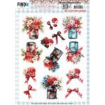 3D Cutting Sheet - Berries Beauties - Frosted Florals - Vase