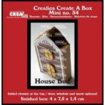 Crealies Die – Flat Box House with Door, Window and Snow Mini