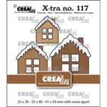Crealies Die Set – 3x House C with Snow Medium, Large en Extra Large