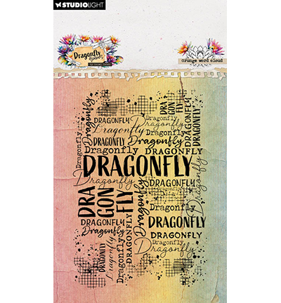 StudioLight Clear stempel –  Grunge word cloud Dragonfly Dreams nr. 909