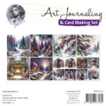 Art Journaling - Fairybells card making set 15 - Kerst paars