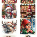 Fairybells 3-D setje 15 - Kerst Rood