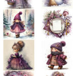 Fairybells 3D setje 16 - Kerst paars 1