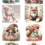 Fairybells 3-D setje 18 - Kerst roze