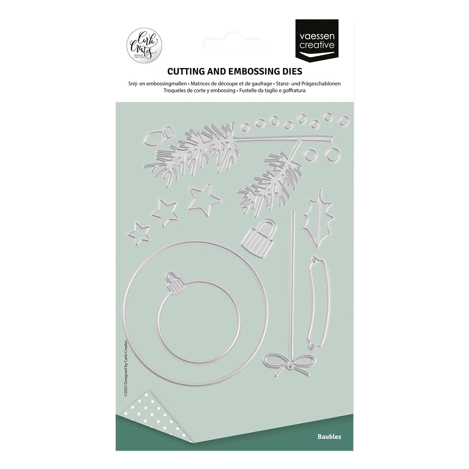 Vaessen Creative • Snij- en Embossingmallen Kerstdecoraties 15st. – Carla Creates