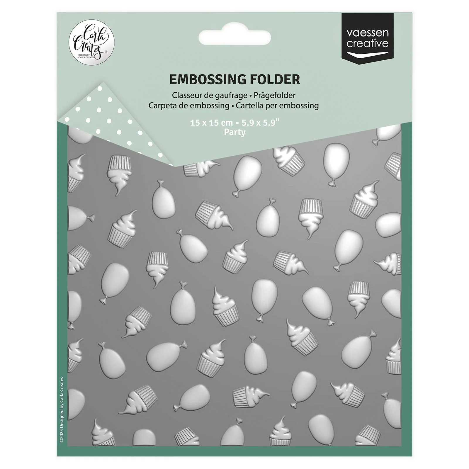 Vaessen Creative • Embossing Folder Party 15x15cm – Carla Creates