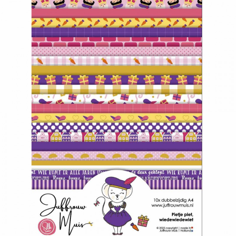 Juffrouw Muis Cardstock A4 – Pietje Piet Wiedewiedewiet (Silk Edition)