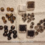 Glas kralen mix zwart-bruin (12 zakjes)