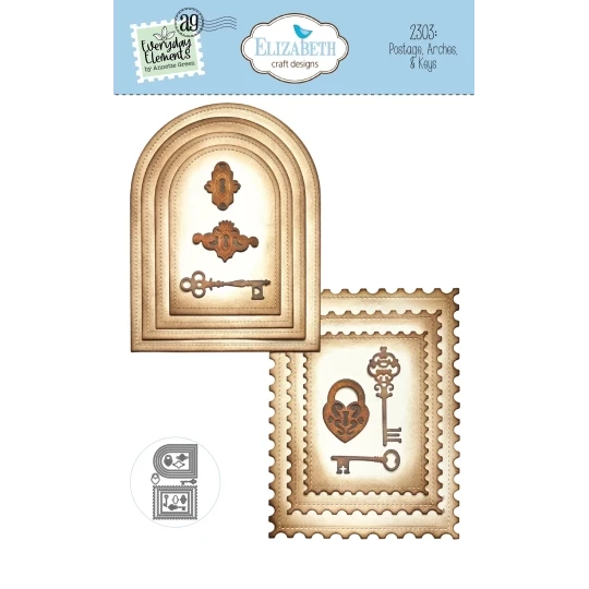 Snijmallen – Postage, Arches & keys- 2303-  Elizabeth Craft Design