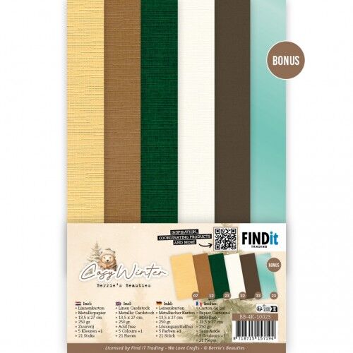 Linen Cardstock Pack – Berries Beauties – Cosy Winter – 4K