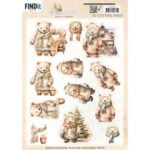 3D Cutting Sheet - Berries Beauties - Cosy WInter - Cosy Bear