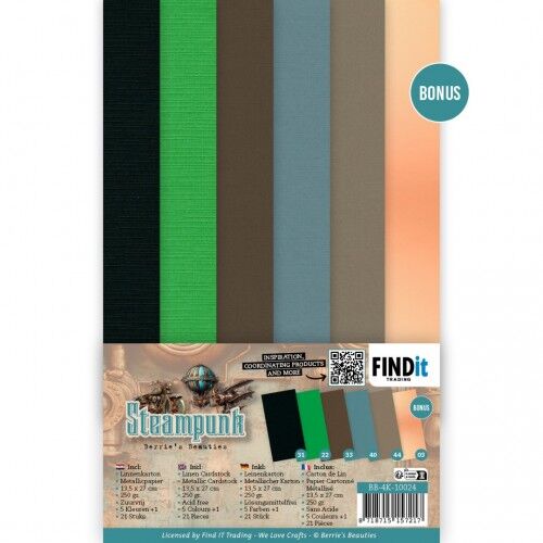 Linen Cardstock Pack – Berries Beauties – Steampunk – 4K