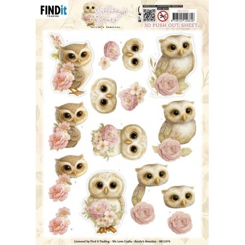 3D Pushout Sheet – Berries Beauties – Owlways Yours – Blossom