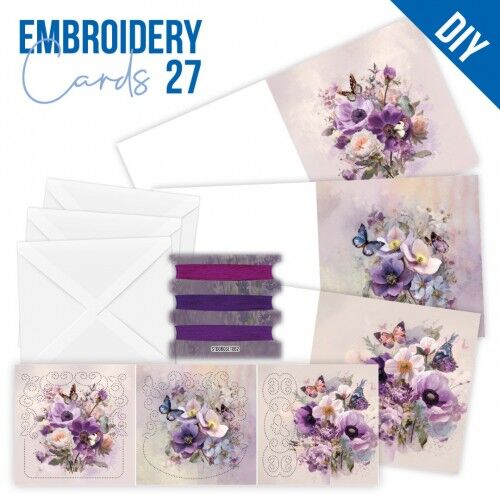 Stitch and Do Cards 27 – Berries Beauties – Purple Flowers