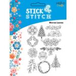 Stick and Stitch Winter Leaves