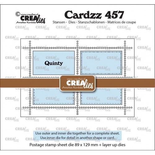 Rechthoekig Postzegelvel Quinty met 4 rechthoeken 89 x 129 mm