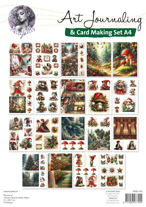 Fairy Bells Art Journaling set A4 nr 5- Kerst  99081/005